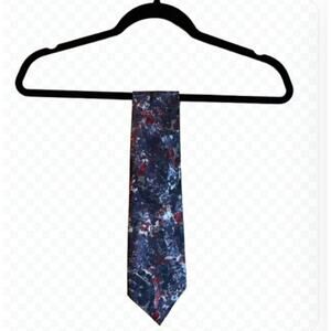 Oscar de la Renta Men's Multicolor Geometric Pattern 100% Silk Necktie